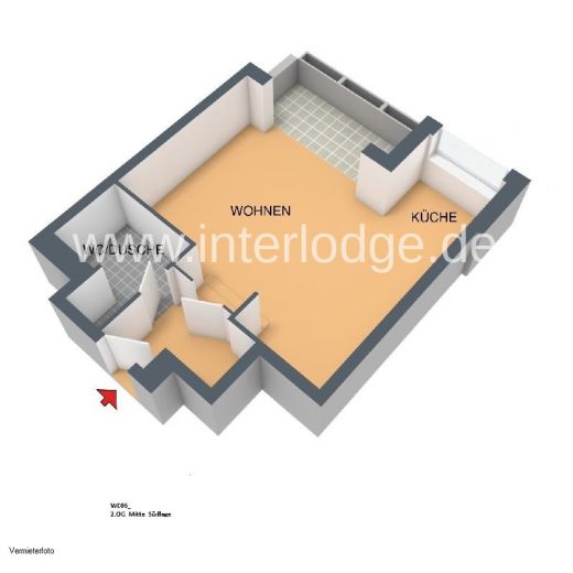 INTERLODGE Neuss:  Komplett möbliertes Apartment mit Balkon
