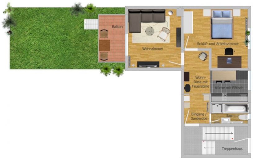 Schick modern, Balkon und WLAN, ruhige Lage, gute Anbindung!