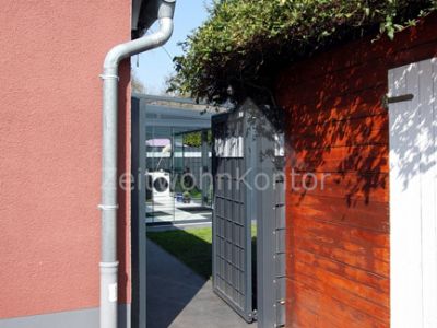 Große verglaste Terrasse, Kaminofen,  Garten, hochwertig u. schick möbl., ruhig und grün, gut angebunden.