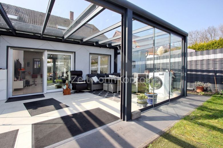 Gro&szlig;e verglaste Terrasse, Kaminofen,  Garten, hochwertig u. schick m&ouml;bl., ruhig und gr&uuml;n, gut angebunden.