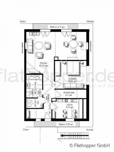 Ruhige 2-Zimmer-Suite mit Balkon in Bad Endorf - Landkreis Rosenheim