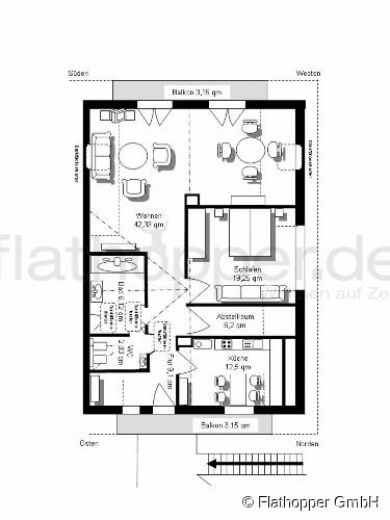 Ruhige 2-Zimmer-Suite mit Balkon in Bad Endorf - Landkreis Rosenheim