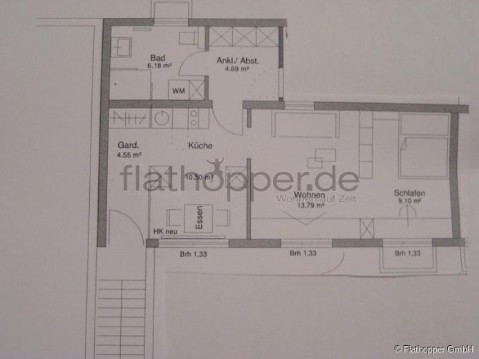 1,5-Zimmer-Wohnung in Stuttgart - Freiberg