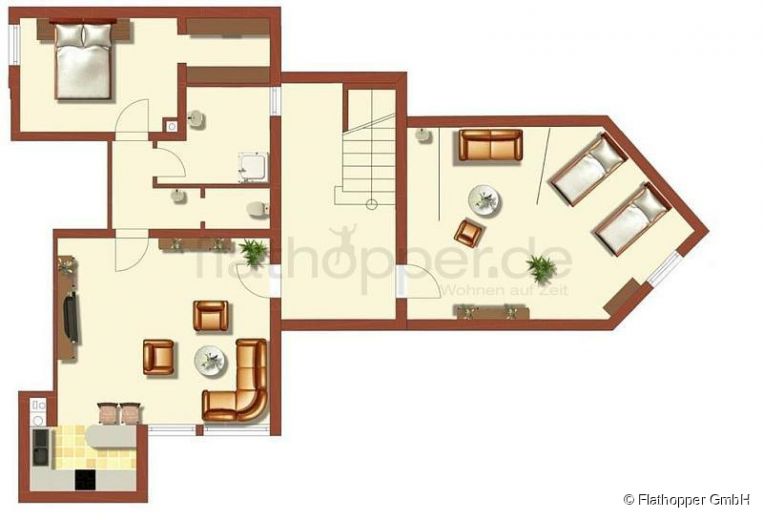 Vollm&ouml;blierte 3-Zimmer-Wohnung in Vaterstetten bei M&uuml;nchen