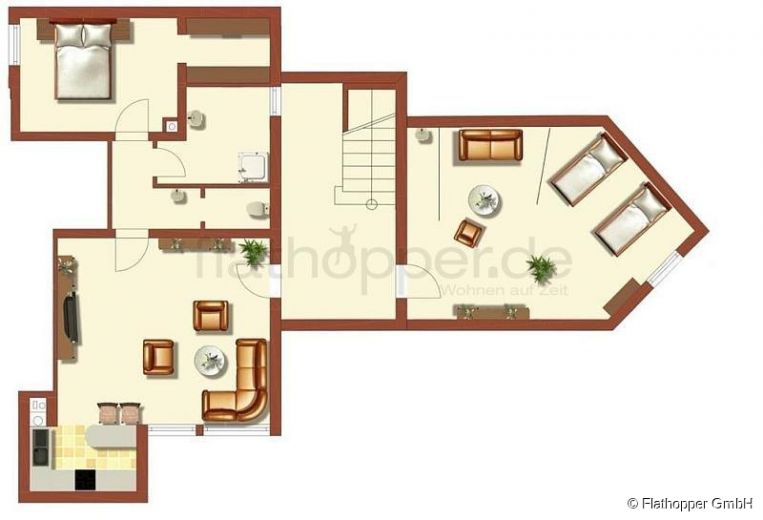 Vollm&ouml;blierte 3-Zimmer-Wohnung in Vaterstetten bei M&uuml;nchen