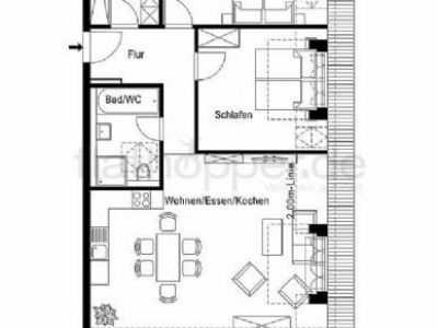 Neubau - einladende, m&ouml;blierte 3-Zimmer-Wohnung mit Dachterrasse -  Bruckm&uuml;hl