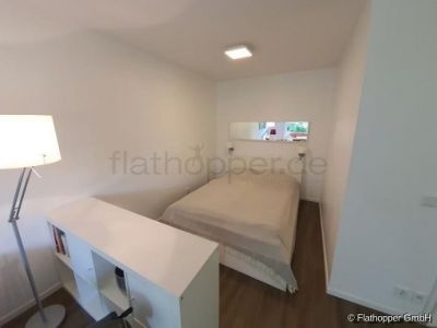 M&ouml;bliertes Apartment mit Balkon in Rosenheim und Blick ins Gr&uuml;ne