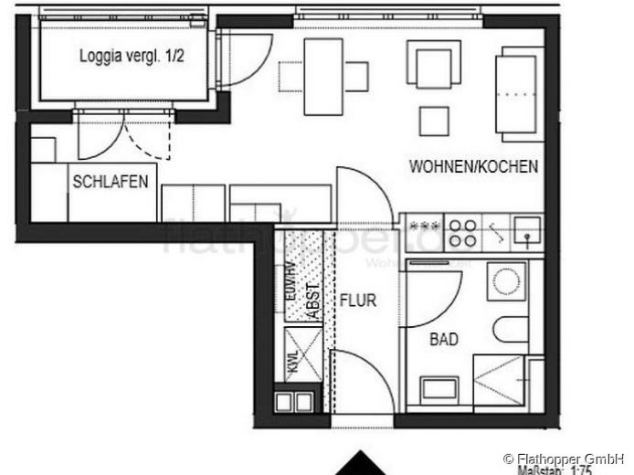 Traumhafte, m&ouml;blierte Neubauwohnung mit Loggia - M&uuml;nchen Bogenhausen