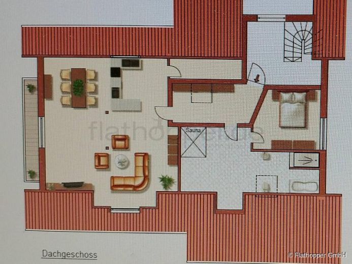 Helle Dachgeschoss-Wohnung in Vaterstetten bei München
