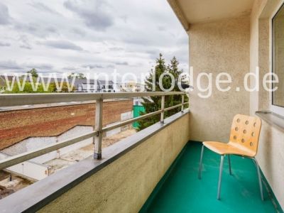 INTERLODGE D&uuml;sseldorf: Schickes, komplett m&ouml;bliertes und ger&auml;umiges Apartment mit Balkon.