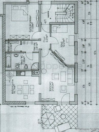 Gro&szlig;z&uuml;gige 3-Zimmer-Wohnung in Obing mit S&uuml;dterrasse