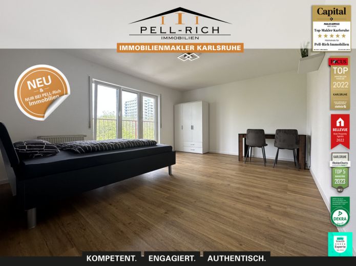 ERHOLUNG: Gepflegte und vollmöblierte Mietwohnung inkl. Stellplatz in Top-Lage von Karlsruhe