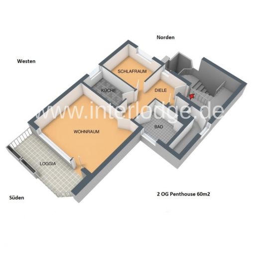 INTERLODGE Möbliertes Penthouse mit 24 Std. Pool, Sauna und Fitness am Yachthafen in Neuss-Gnadental