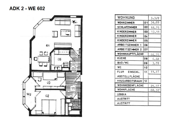 Grundriss Wohnung