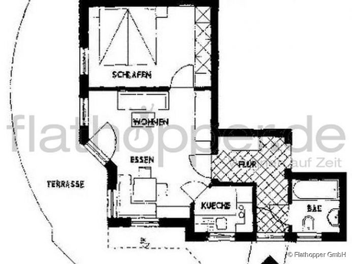 Gem&uuml;tliche 2-Zimmer-Wohnung mit Terrasse und Parkplatz in Bad Urach- Zwischenmiete