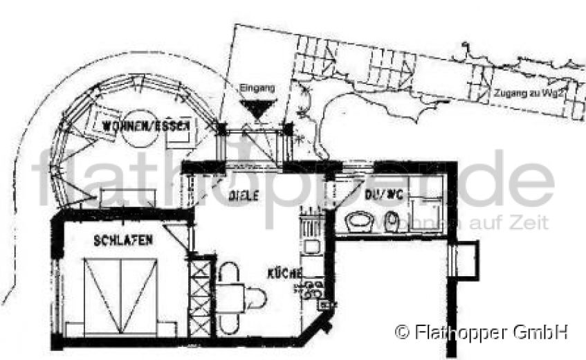 Gem&uuml;tliche 2 Zimmer Wohnung mit Terrasse und Parkplatz in Bad Urach