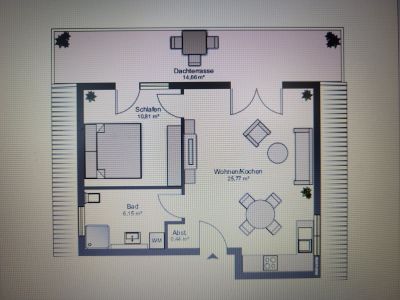 Modern möblierte 2-Zimmer-Penthouse-Wohnung mit Balkon in ruhiger, zentraler Lage Bonn-Auerberg