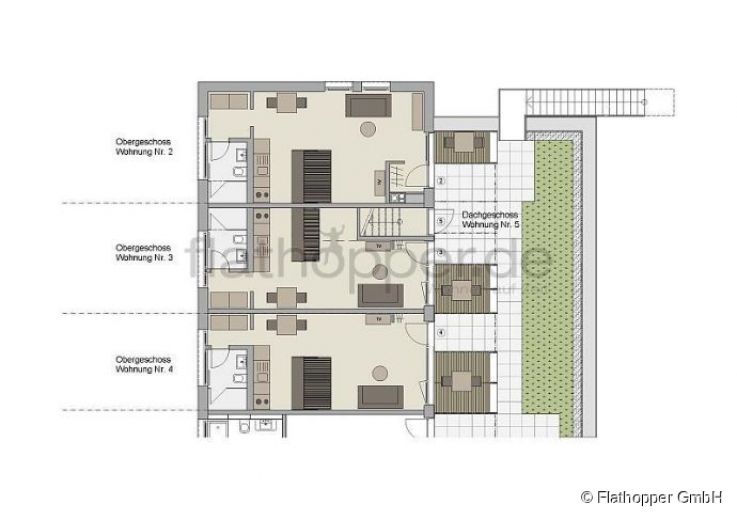 Modernes Apartment mit Dachterrasse in Stuttgart - Plieningen