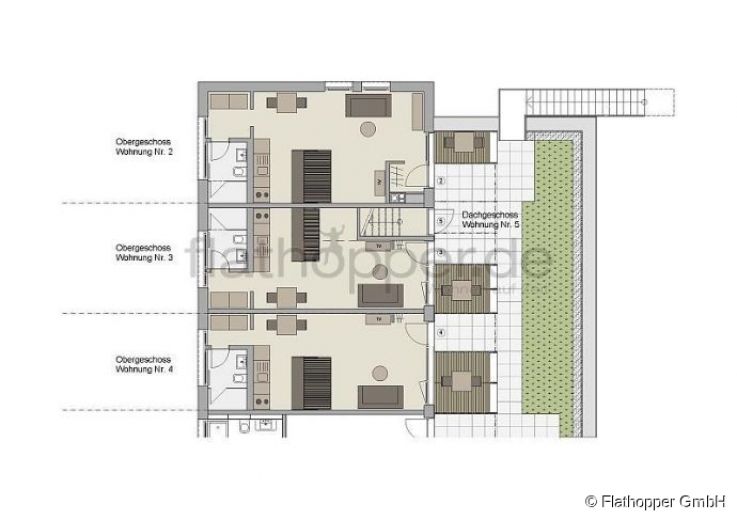 Modernes Apartment mit Dachterrasse in Stuttgart - Plieningen