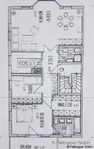 Ruhige, helle 3,5-Zimmer-Wohnung mit großem Balkon in München Trudering