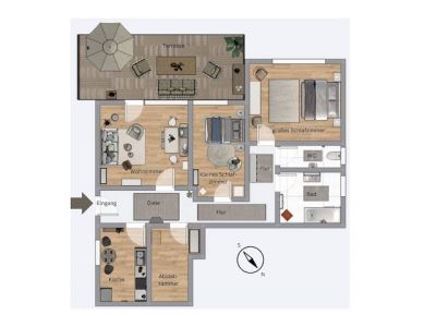Gemütliche 3-Zimmer Wohnung ab sofort befristet zu vermieten