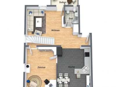 Teilmöblierter 3,5 Zimmer Maisonettetraum mit Balkon