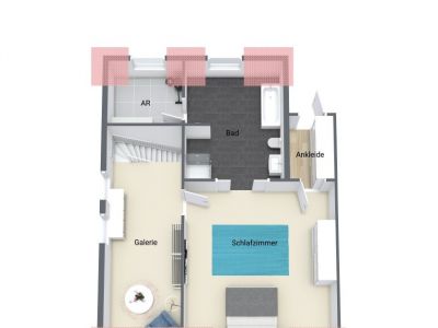 Teilmöblierter 3,5 Zimmer Maisonettetraum mit Balkon