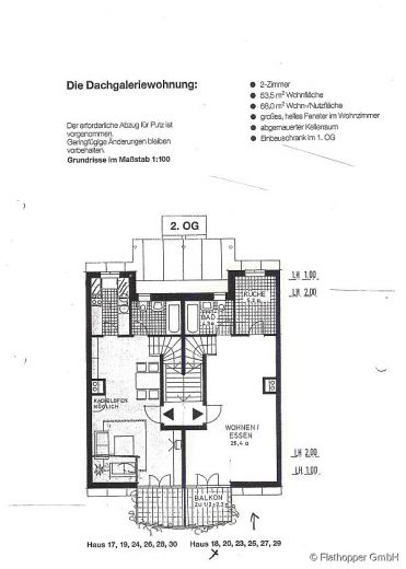 Exklusive 2-Zimmer Maisonette-Wohnung mit Balkon in Dachau