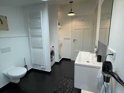 Ruhige zentrale Dachgeschosswohnung mit Eichendielen, möbliert, großzügiger Grundriss