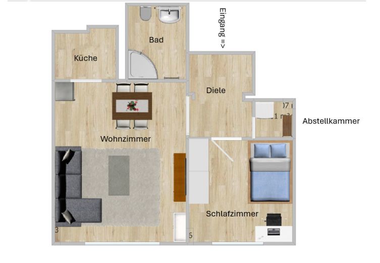 Zwischenmiete: M&ouml;blierte 2-Zi-Wohnung in K-Lindenthal 01.01-30.06