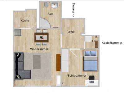 Zwischenmiete: M&ouml;blierte 2-Zi-Wohnung in K-Lindenthal 01.01-30.06