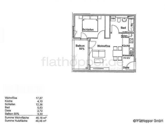 Elegante 2-Zimmer-Wohnung mit Stellplatz und Balkon in M&uuml;nchen - Riem