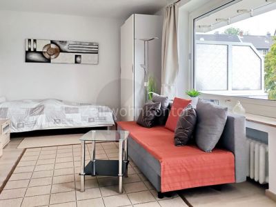 ZeitwohnKontor: Hübsches Apartment in zentraler, ruhiger Lage in Rüttenscheid mit großem Balkon, Internet aktiv