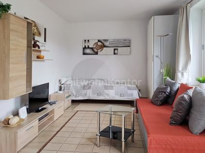 ZeitwohnKontor: H&uuml;bsches Apartment in zentraler, ruhiger Lage in R&uuml;ttenscheid mit gro&szlig;em Balkon, Internet aktiv