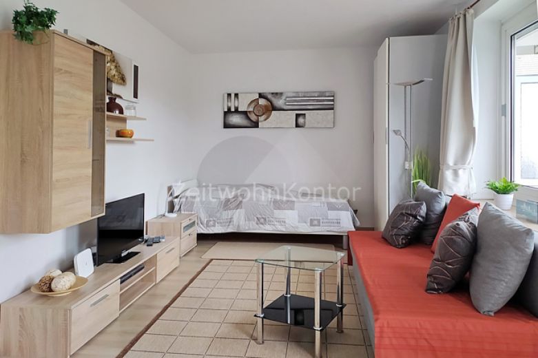 ZeitwohnKontor: H&uuml;bsches Apartment in zentraler, ruhiger Lage in R&uuml;ttenscheid mit gro&szlig;em Balkon, Internet aktiv