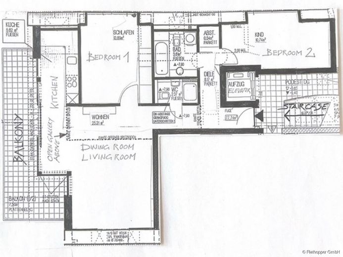 M&ouml;blierte 3-Zimmer-Wohnung mit Balkon in M&uuml;nchen - Pasing