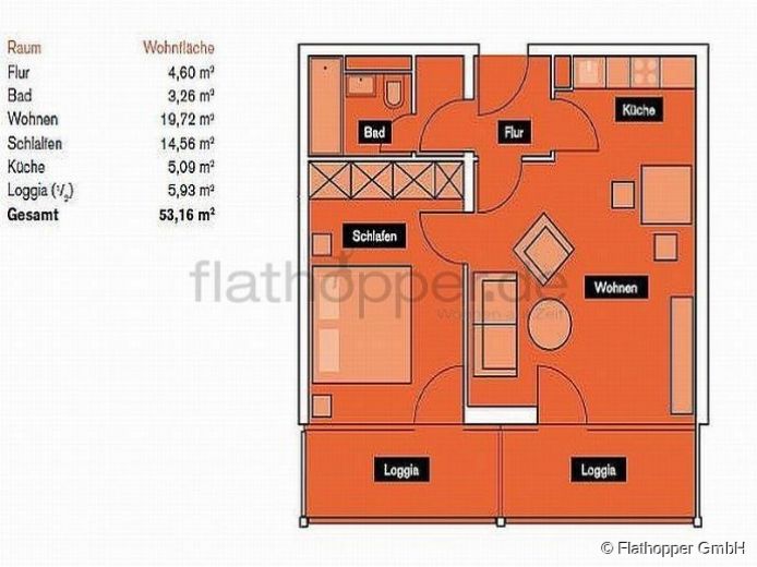 Moderne 2-Zimmer-Wohnung mit Balkon in M&uuml;nchen - Schwabing