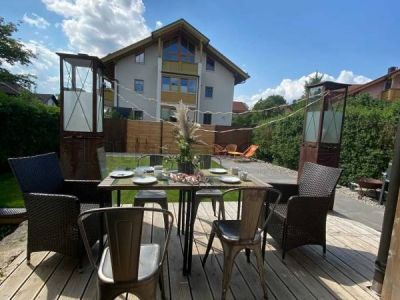 Gro&szlig;z&uuml;gige Wohnung mit Terrasse, Garten und Autostellplatz in Kolbermoor
