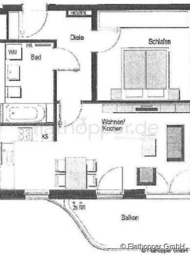 Helle 2-Zimmer-Wohnung in Schwabing mit Balkon