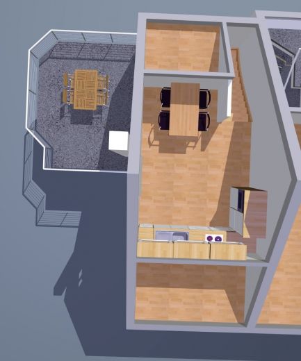 3-Zi-Maisonette mit Kamin und Terrasse