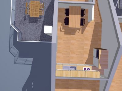 3-Zi-Maisonette mit Kamin und Terrasse