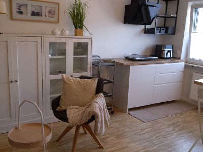 Neue moderne 1 Zi-Wohnung mit excl. Bad und K&uuml;che. Volle Ausstattung mit Klimaanlage. Weingarten bei Karlsruhe.
