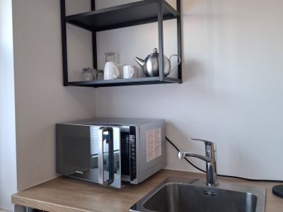 Neue moderne 1 Zi-Wohnung mit excl. Bad und K&uuml;che. Volle Ausstattung mit Klimaanlage. Weingarten bei Karlsruhe.