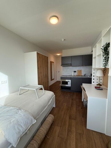 Neue, komplett m&ouml;blierte Wohnungen &ndash; eigene K&uuml;che, eigenes Bad, Fitnessraum und Gemeinschaftsr&auml;ume