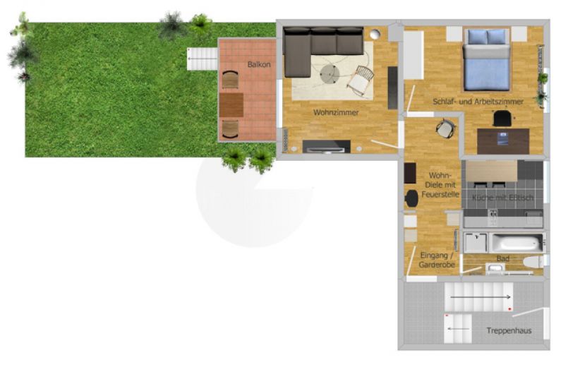 Schick modern, Balkon und WLAN, ruhige Lage, gute Anbindung!