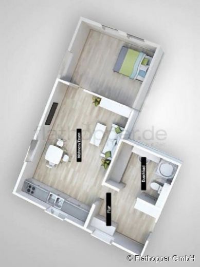 Zentral gelegene 2-Zimmer-Wohnung mit Dachterrasse in Bad Aibling - Landkreis Rosenheim