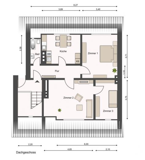 Helle, lichtdurchflutete 2,5-Zimmer-Wohnung in ruhiger Lage &ndash; L&uuml;beck St. Gertrud- Mali