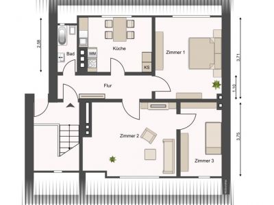 Helle, lichtdurchflutete 2,5-Zimmer-Wohnung in ruhiger Lage &ndash; L&uuml;beck St. Gertrud- Mali