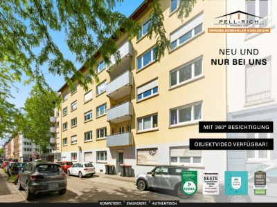 STADTJUWEL: Schicke vollm&ouml;bilierte 2-Zimmerwohnung in der Karlsruhe S&uuml;dstadt mit Balkon