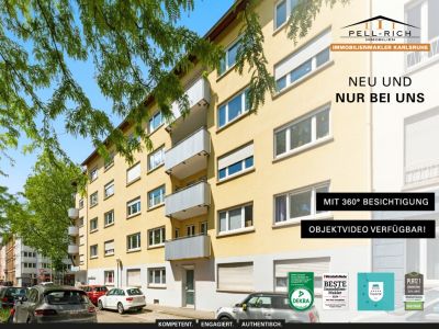 STADTJUWEL: Schicke vollm&ouml;bilierte 2-Zimmerwohnung in der Karlsruhe S&uuml;dstadt mit Balkon